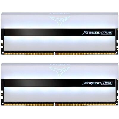 Team Group T-Force Xtreem ARGB, DDR4-3200, CL16 - 16 GB Dual Kit (2 x 8GB, 3200 MHz, DDR4-RAM), RAM, Schwarz Team Group T-Force Xtreem ARGB, DDR4-3200, CL16 - 16 GB Dual Kit (2 x 8GB, 3200 MHz, DDR4-RAM), RAM, Schwarz