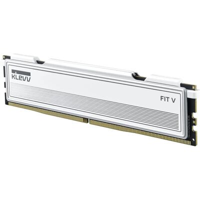 Klevv 16GB (16GBx1) FIT V PC5-48000 6000MHz DDR5 Kit, White (1 x 16GB, 6000 MHz, DDR5-RAM, DIMM), RAM, Weiss Klevv 16GB (16GBx1) FIT V PC5-48000 6000MHz DDR5 Kit, White (1 x 16GB, 6000 MHz, DDR5-RAM, DIMM), RAM, Weiss