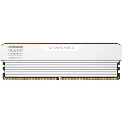 Klevv 32GB (16GBx2) URBANE V RGB 6400MHz CL32 DDR5 Kit White (2 x 16GB, 6400 MHz, DDR5-RAM, DIMM), RAM, Weiss Klevv 32GB (16GBx2) URBANE V RGB 6400MHz CL32 DDR5 Kit White (2 x 16GB, 6400 MHz, DDR5-RAM, DIMM), RAM, Weiss