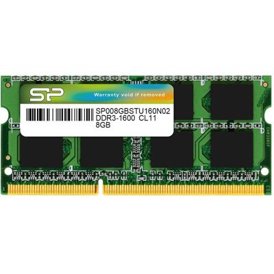 Silicon Power Notebook memory DDR3 8GB 1600MHz CL11 SO-DIMM 1.5V (1 x 8GB, 1600 MHz, DDR3-RAM, SO-DIMM), RAM Silicon Power Notebook memory DDR3 8GB 1600MHz CL11 SO-DIMM 1.5V (1 x 8GB, 1600 MHz, DDR3-RAM, SO-DIMM), RAM