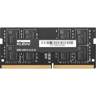 Klevv 32GB (1x 32GB) 3200MT/s DDR4 SO-DIMM (1 x 32GB, 3200 MHz, DDR4-RAM, SO-DIMM), RAM, Schwarz Klevv 32GB (1x 32GB) 3200MT/s DDR4 SO-DIMM (1 x 32GB, 3200 MHz, DDR4-RAM, SO-DIMM), RAM, Schwarz