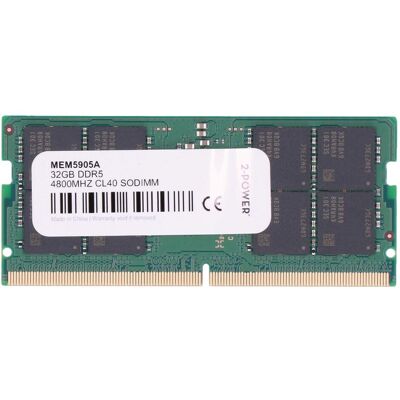 2-Power 32GB DDR5 4800MHz CL40 SoDIMM (4800 MHz, DDR5-RAM, SO-DIMM), RAM 2-Power 32GB DDR5 4800MHz CL40 SoDIMM (4800 MHz, DDR5-RAM, SO-DIMM), RAM