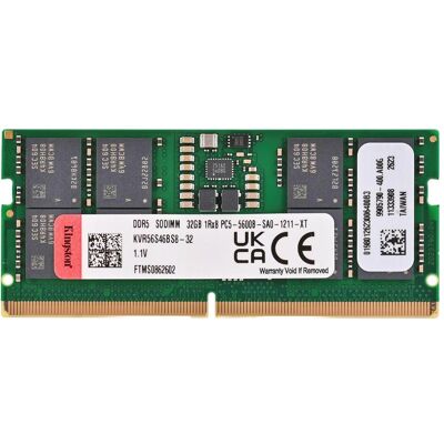 Kingston SORAM D5 5600 32GB C46 (1 x 32GB, 5600 MHz, DDR5-RAM, SO-DIMM), RAM Kingston SORAM D5 5600 32GB C46 (1 x 32GB, 5600 MHz, DDR5-RAM, SO-DIMM), RAM