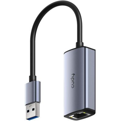 Cudy USB-A to 2.5Gbps Ethernet Adapter UE25A (RJ45 (1x)), Netzwerkadapter, Grau, Silber Cudy USB-A to 2.5Gbps Ethernet Adapter UE25A (RJ45 (1x)), Netzwerkadapter, Grau, Silber
