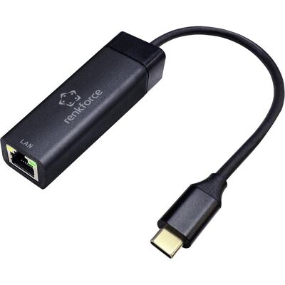 Renkforce USB-C, RJ45 Adapter (1x USB-C USB 3.2 (Gen 1) - 1x RJ45-Buchse) RF-U (USB-C), Netzwerkadapter, Schwarz Renkforce USB-C, RJ45 Adapter (1x USB-C USB 3.2 (Gen 1) - 1x RJ45-Buchse) RF-U (USB-C), Netzwerkadapter, Schwarz