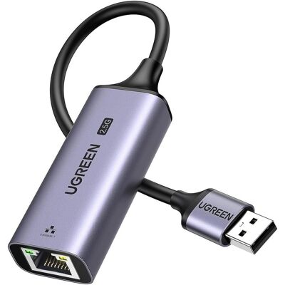Ugreen Ethernet Adapter CM648, RJ45, USB, Grau (USB), Netzwerkadapter, Grau Ugreen Ethernet Adapter CM648, RJ45, USB, Grau (USB), Netzwerkadapter, Grau