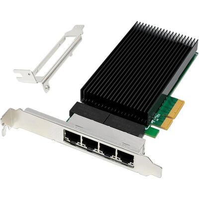MicroConnect Network Card PCIe x4 I226-T4 (Ethernet, Mini PCI Express), Netzwerkkarte, Schwarz MicroConnect Network Card PCIe x4 I226-T4 (Ethernet, Mini PCI Express), Netzwerkkarte, Schwarz