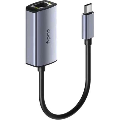 Cudy UE10C (USB-C, RJ45 (1x)), Netzwerk Adapter, Grau, Silber Cudy UE10C (USB-C, RJ45 (1x)), Netzwerk Adapter, Grau, Silber