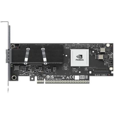 Nvidia ConnectX-8 C8180 HHHL SuperNIC, Single-cage 800Gbs, Netzwerkkarte, Schwarz Nvidia ConnectX-8 C8180 HHHL SuperNIC, Single-cage 800Gbs, Netzwerkkarte, Schwarz