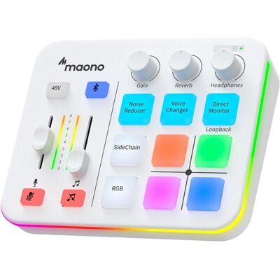 Maono G1 Neo Sound Card (white) (USB 2.0), Soundkarte, Weiss Maono G1 Neo Sound Card (white) (USB 2.0), Soundkarte, Weiss