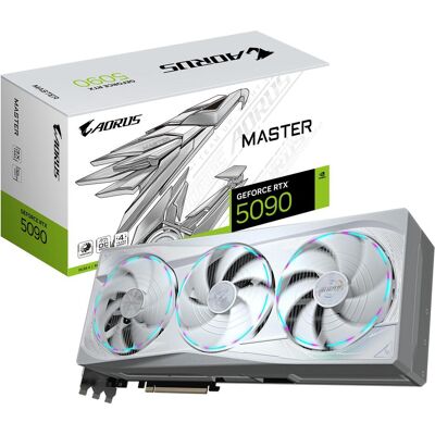 Gigabyte AORUS GeForce RTX 5090 MASTER ICE (32 GB, GDDR7), Grafikkarte, Weiss Gigabyte AORUS GeForce RTX 5090 MASTER ICE (32 GB, GDDR7), Grafikkarte, Weiss