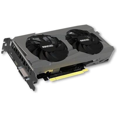 Inno3D GeForce RTX 3050 TWIN X2 (Lite Hash Rate, 1x DisplayPort, 1x HDMI 2.1) (6 GB, GDDR6), Grafikkarte, Schwarz Inno3D GeForce RTX 3050 TWIN X2 (Lite Hash Rate, 1x DisplayPort, 1x HDMI 2.1) (6 GB, GDDR6), Grafikkarte, Schwarz