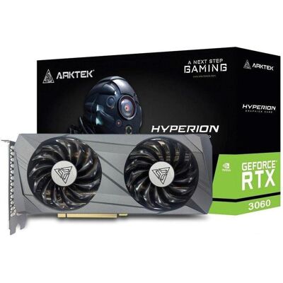 Metabo ARKTEK VGA NVIDIA GeForce RTX 3060 Hyperion 12GB V4, RTX 3060, 12GB GDDR6, 3xDP, 1xHDMI (12 GB, GDDR6), Grafikkarte, Schwarz Metabo ARKTEK VGA NVIDIA GeForce RTX 3060 Hyperion 12GB V4, RTX 3060, 12GB GDDR6, 3xDP, 1xHDMI (12 GB, GDDR6), Grafikkarte, Schwarz