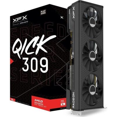 Pine XFX Speedster Qick 309 AMD Radeon RX 7600 XT (16 GB, GDDR6), Grafikkarte Pine XFX Speedster Qick 309 AMD Radeon RX 7600 XT (16 GB, GDDR6), Grafikkarte