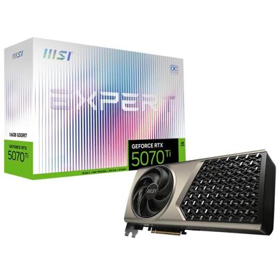 MSI GeForce RTX 5070 Ti Expert OC (16 GB, GDDR7), Grafikkarte, Bronze, Schwarz MSI GeForce RTX 5070 Ti Expert OC (16 GB, GDDR7), Grafikkarte, Bronze, Schwarz