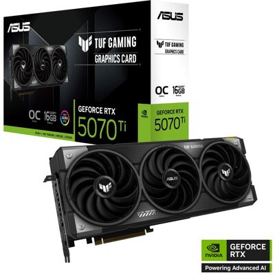 Asus TUF GeForce RTX 5070 Ti OC Edition (16 GB, GDDR7), Grafikkarte, Grau Asus TUF GeForce RTX 5070 Ti OC Edition (16 GB, GDDR7), Grafikkarte, Grau