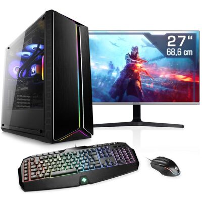 CSL Gaming PC M10170 (1000 GB, 16 GB, AMD Ryzen 7 7800X3D, GeForce RTX 4070), PC, Schwarz CSL Gaming PC M10170 (1000 GB, 16 GB, AMD Ryzen 7 7800X3D, GeForce RTX 4070), PC, Schwarz