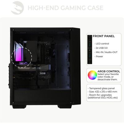 SEDATECH UCCB644I1I1HF - Ryzen 5 5600X, 32GB RAM, 1TB SSD, RTX 5070 - Gaming PC SEDATECH UCCB644I1I1HF - Ryzen 5 5600X, 32GB RAM, 1TB SSD, RTX 5070 - Gaming PC