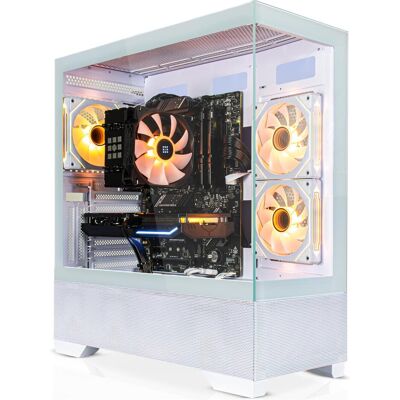 Systemtreff Gaming PC G255398 (512 GB, 16 GB, Intel Core i7-13700F, Radeon RX 7600), PC, Weiss Systemtreff Gaming PC G255398 (512 GB, 16 GB, Intel Core i7-13700F, Radeon RX 7600), PC, Weiss
