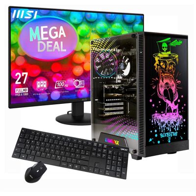GameMax MegaDeal Rockstar MPO SET2843+ MSI PRO MP272L LCD-Monitor, 68,6cm (27") (1000 GB, 16 GB, GeForce RTX 5060), PC, Schwarz GameMax MegaDeal Rockstar MPO SET2843+ MSI PRO MP272L LCD-Monitor, 68,6cm (27") (1000 GB, 16 GB, GeForce RTX 5060), PC, Schwarz
