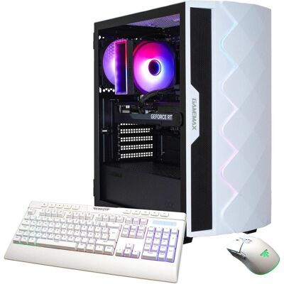 GameMax Diamond WT 8051 Ryzen 5 5500 16GB 480GB SSD RTX 5050 (480 GB, 16 GB, AMD Ryzen 5 5500, GeForce RTX 5050), PC, Weiss GameMax Diamond WT 8051 Ryzen 5 5500 16GB 480GB SSD RTX 5050 (480 GB, 16 GB, AMD Ryzen 5 5500, GeForce RTX 5050), PC, Weiss
