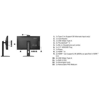 MSI MODERN AM273QP AI 1UM-417EU (1000 GB, 16 GB), PC MSI MODERN AM273QP AI 1UM-417EU (1000 GB, 16 GB), PC