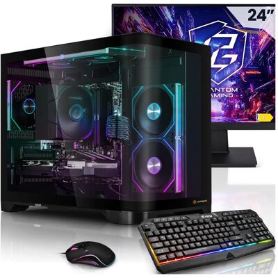 AURUMPC Komplett 24" Set Gaming PC AMD Ryzen 5 5500 (1000 GB, 16 GB, AMD Ryzen 5 5500), PC, Schwarz AURUMPC Komplett 24" Set Gaming PC AMD Ryzen 5 5500 (1000 GB, 16 GB, AMD Ryzen 5 5500), PC, Schwarz