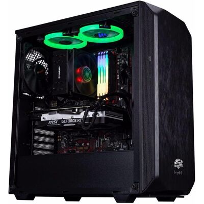 One Premium AN03 (1000 GB, 16 GB, AMD Ryzen 5 3600, GeForce RTX 2060 Super), PC, Schwarz One Premium AN03 (1000 GB, 16 GB, AMD Ryzen 5 3600, GeForce RTX 2060 Super), PC, Schwarz