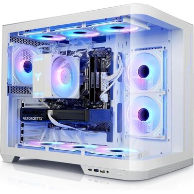 Kiebel Panorama Curve V (1000 GB, 32 GB, AMD Ryzen 7 5700X, GeForce RTX 5060), PC, Weiss Kiebel Panorama Curve V (1000 GB, 32 GB, AMD Ryzen 7 5700X, GeForce RTX 5060), PC, Weiss