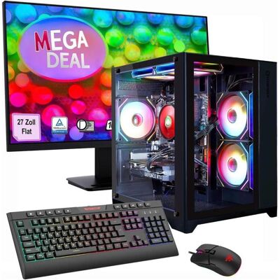 GameMax Infinity Mini BK SET2699 + MSI PRO MP273A LED-Monitor, 69cm (27") + Maus & Tastatur (1000 GB, 16 GB, AMD Ryzen 7 5700X, GeForce RTX 4060 Ti), PC, Schwarz GameMax Infinity Mini BK SET2699 + MSI PRO MP273A LED-Monitor, 69cm (27") + Maus & Tastatur (1000 GB, 16 GB, AMD Ryzen 7 5700X, GeForce RTX 4060 Ti), PC, Schwarz
