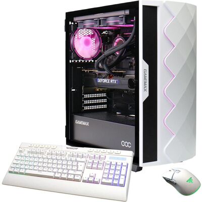 GameMax Diamond WT 7844 Ryzen 5 9600X WAK 16GB DDR5 1TB SSD RTX 5060 (1000 GB, 16 GB, GeForce RTX 5060), PC, Weiss GameMax Diamond WT 7844 Ryzen 5 9600X WAK 16GB DDR5 1TB SSD RTX 5060 (1000 GB, 16 GB, GeForce RTX 5060), PC, Weiss