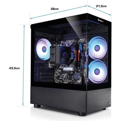 Kiebel Viper V (500 GB, 16 GB, AMD Ryzen 7 5700G), PC, Schwarz Kiebel Viper V (500 GB, 16 GB, AMD Ryzen 7 5700G), PC, Schwarz