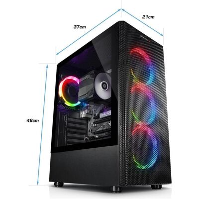 Kiebel Viper V (500 GB, 16 GB, AMD Ryzen 5 5600GT), PC, Schwarz Kiebel Viper V (500 GB, 16 GB, AMD Ryzen 5 5600GT), PC, Schwarz