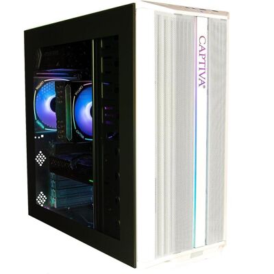 Captiva PC Highend Gaming R10-0004 (Ryzen 5 7500X3D/RX9060 XT 16GB GDDR6/SSD 1TB/16GB/WLAN/w/o OS) (1000 GB, 16 GB, AMD Ryzen 5 7500X3D, Radeon RX 9060 XT), PC, Weiss Captiva PC Highend Gaming R10-0004 (Ryzen 5 7500X3D/RX9060 XT 16GB GDDR6/SSD 1TB/16GB/WLAN/w/o OS) (1000 GB, 16 GB, AMD Ryzen 5 7500X3D, Radeon RX 9060 XT), PC, Weiss