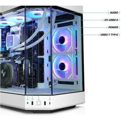 Kiebel Poseidon VII (1000 GB, 32 GB, AMD Ryzen 7 7800X3D, GeForce RTX 5060), PC, Weiss Kiebel Poseidon VII (1000 GB, 32 GB, AMD Ryzen 7 7800X3D, GeForce RTX 5060), PC, Weiss
