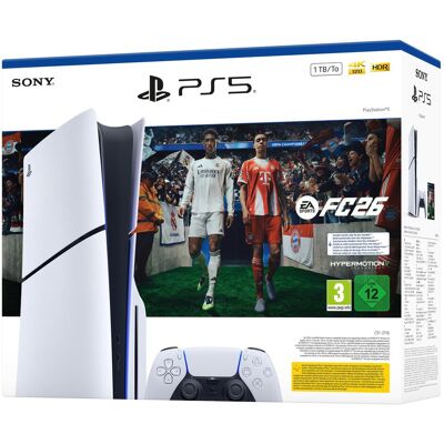 Sony PlayStation5 Slim Disc Edition – EA Sports FC 26, Spielkonsole, Weiss, Schwarz Sony PlayStation5 Slim Disc Edition – EA Sports FC 26, Spielkonsole, Weiss, Schwarz