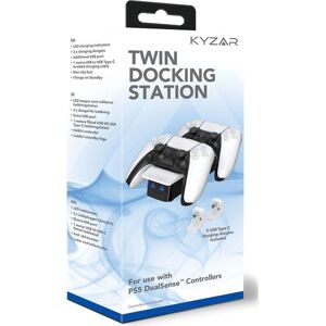 Vision Kyzar Twin Docking Station for PS5 (PS5), Gaming Controller Zubehör, Weiss, Schwarz Vision Kyzar Twin Docking Station for PS5 (PS5), Gaming Controller Zubehör, Weiss, Schwarz