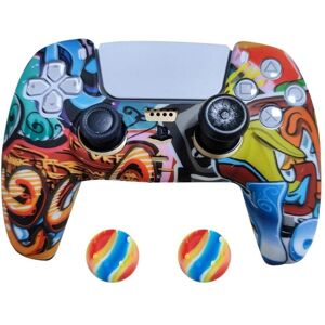 König Design 2 x Schutzhülle für Playstation 5 DualSense Controller Skin Silikon Schutz Motiv (PS5), Gaming Controller Zubehör, Mehrfarbig König Design 2 x Schutzhülle für Playstation 5 DualSense Controller Skin Silikon Schutz Motiv (PS5), Gaming Controller Zubehör, Mehrfarbig
