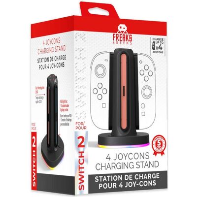 Freaks and Geeks 4 Joy-Cons Aufladehalterung (Switch 2), Gaming Controller Zubehör, Schwarz Freaks and Geeks 4 Joy-Cons Aufladehalterung (Switch 2), Gaming Controller Zubehör, Schwarz