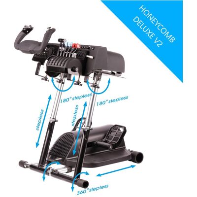 Wheel Stand Pro Honeycomb Yoke and Throt, Sim Rig, Schwarz Wheel Stand Pro Honeycomb Yoke and Throt, Sim Rig, Schwarz