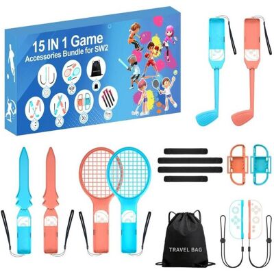Hurtel Nintendo Switch 15-in-1 Familien-Zubehörpaket 2 – Orange-Blaues Set (Switch 2), Weiteres Gaming Zubehör, Orange, Blau, Mehrfarbig Hurtel Nintendo Switch 15-in-1 Familien-Zubehörpaket 2 – Orange-Blaues Set (Switch 2), Weiteres Gaming Zubehör, Orange, Blau, Mehrfarbig