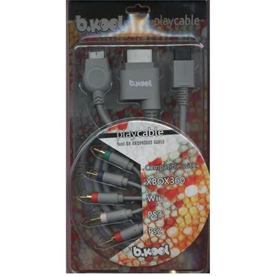 BKOOL X360 Wii Ps3 Ps2 Playcable 4in1 (PS2, PS3, Wii, Xbox 360), Gaming Controller Zubehör, Schwarz BKOOL X360 Wii Ps3 Ps2 Playcable 4in1 (PS2, PS3, Wii, Xbox 360), Gaming Controller Zubehör, Schwarz