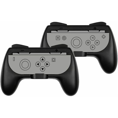 Konix Joy-Con Grips (Switch 2), Gaming Controller Zubehör, Schwarz, Grau Konix Joy-Con Grips (Switch 2), Gaming Controller Zubehör, Schwarz, Grau