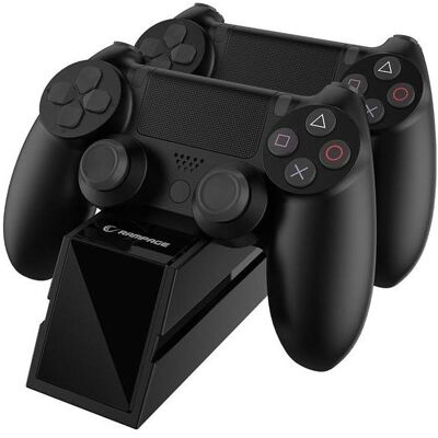 Rampage Gamepad töltő - RP-PS4 (dokkoló 2x PS4 kontroller töltéséhez, fekete) (PS4), Gaming Controller, Schwarz Rampage Gamepad töltő - RP-PS4 (dokkoló 2x PS4 kontroller töltéséhez, fekete) (PS4), Gaming Controller, Schwarz