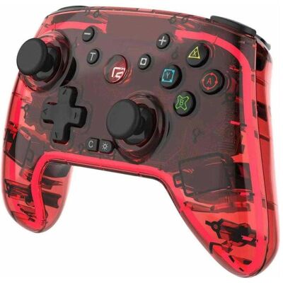 ready2gaming NSW2 Game Pro X 2 LED (PC, Switch, Switch 2), Gaming Controller, Rot, Transparent ready2gaming NSW2 Game Pro X 2 LED (PC, Switch, Switch 2), Gaming Controller, Rot, Transparent