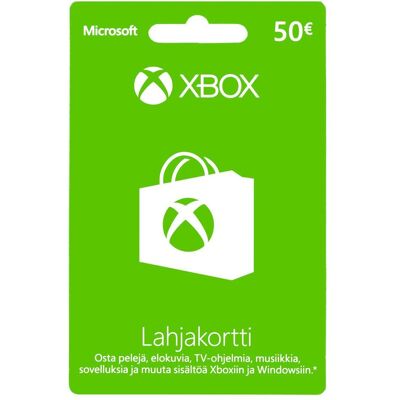 Microsoft Xbox / Windows lahjakortti 50 euroa, aktivointikortti (Windows), Gaming Controller Zubehör Microsoft Xbox / Windows lahjakortti 50 euroa, aktivointikortti (Windows), Gaming Controller Zubehör