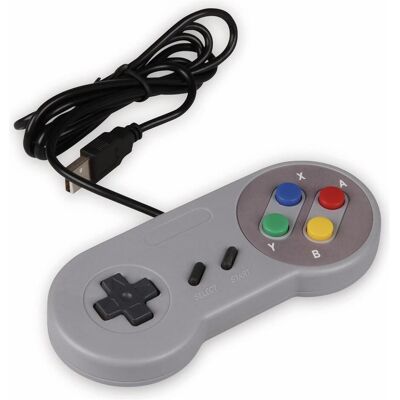 Joy-it SNES Design (PC), Gaming Controller, Grau Joy-it SNES Design (PC), Gaming Controller, Grau