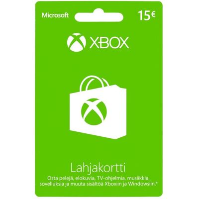 Microsoft Xbox / Windows lahjakortti 15 euroa, aktivointikortti, Gaming Controller Zubehör Microsoft Xbox / Windows lahjakortti 15 euroa, aktivointikortti, Gaming Controller Zubehör