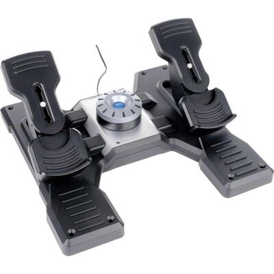 Logitech G Saitek Pro Flight Rudder Pedals (PC), Gaming Controller, Schwarz, Silber Logitech G Saitek Pro Flight Rudder Pedals (PC), Gaming Controller, Schwarz, Silber