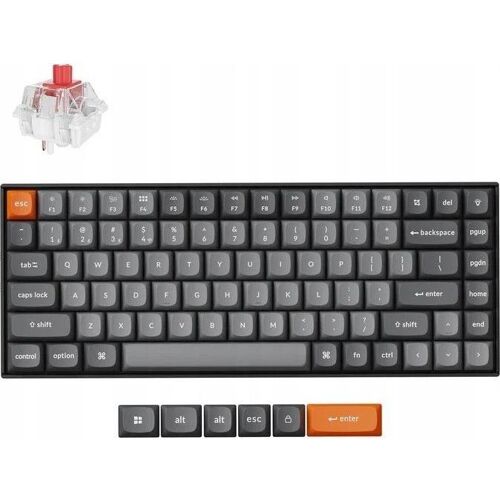 Keychron K8 Max QMK drahtlose mechanische Tastatur mit weissen LEDs, Maus + Tastatur Zubehör, Weiss